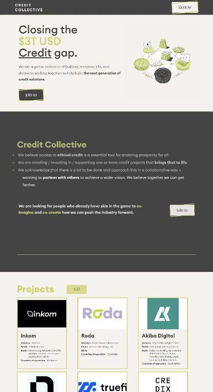 Sitio web financiero WordPress para Credit Collective